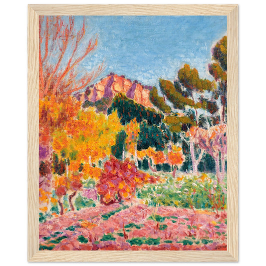 Landscape Cassis by Roderic O'Conor in a natural oak frame