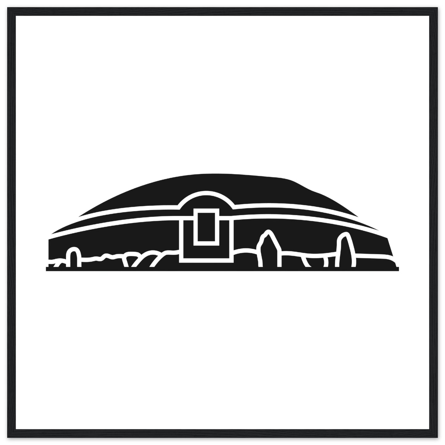 Moderner minimalistischer Newgrange-Illustrationsdruck