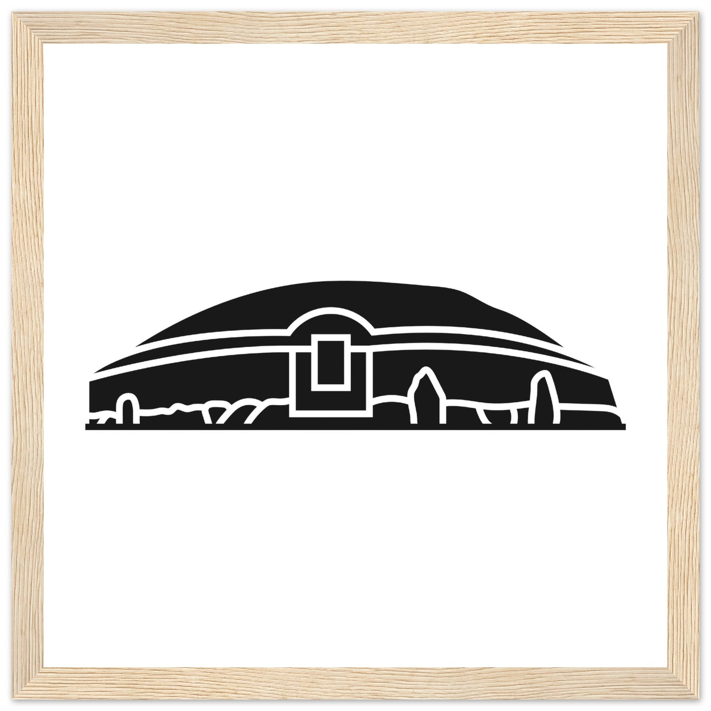 Moderner minimalistischer Newgrange-Illustrationsdruck