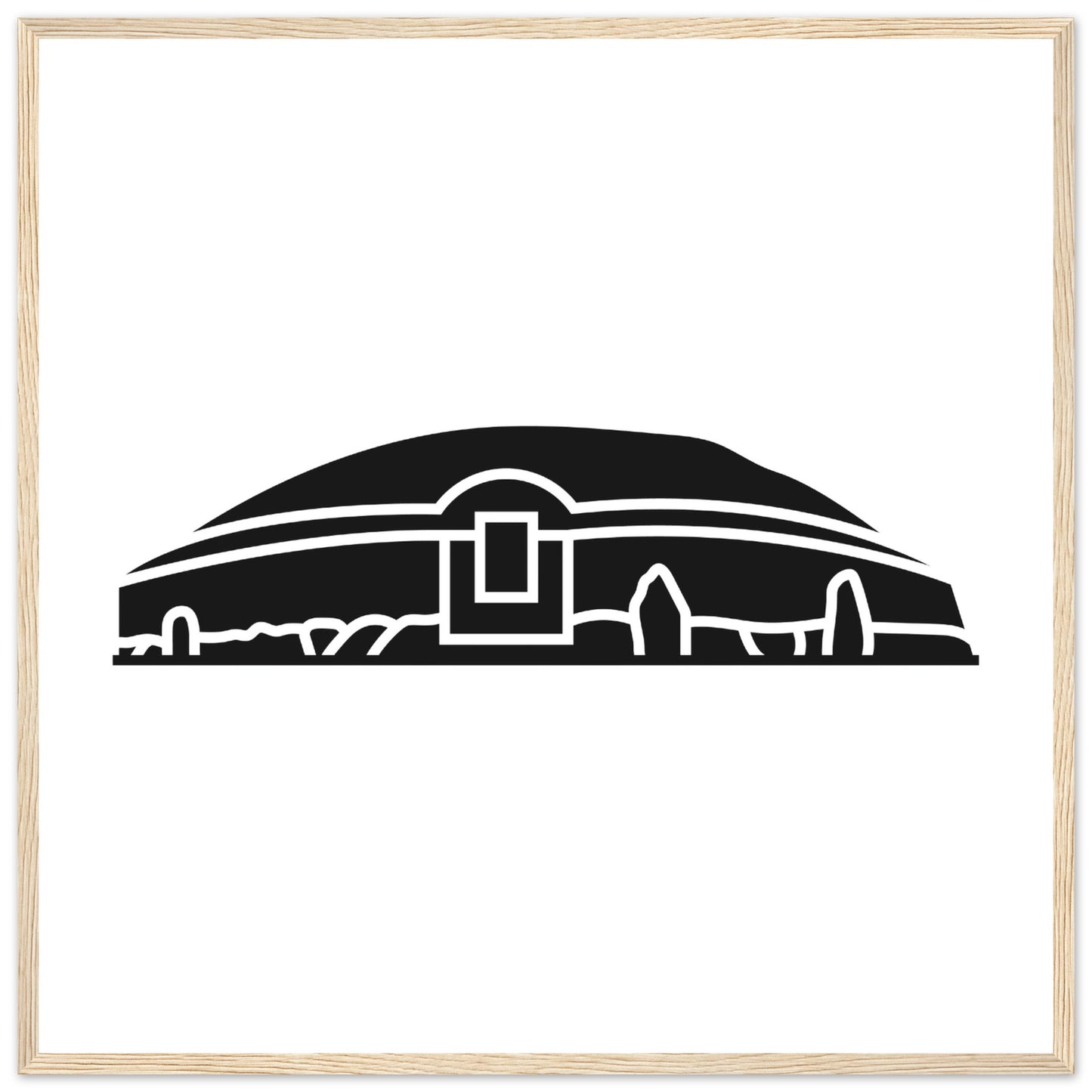 Moderner minimalistischer Newgrange-Illustrationsdruck