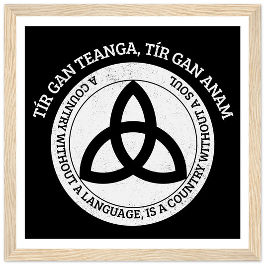Pádraig Pearse quote art print – Tír gan teanga Irish wall art