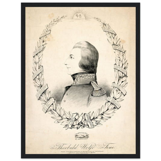 Wolfe Tone in French Uniform (1798) – Framed Irish History Art Print – Irish wall art print | Buy Irish Art