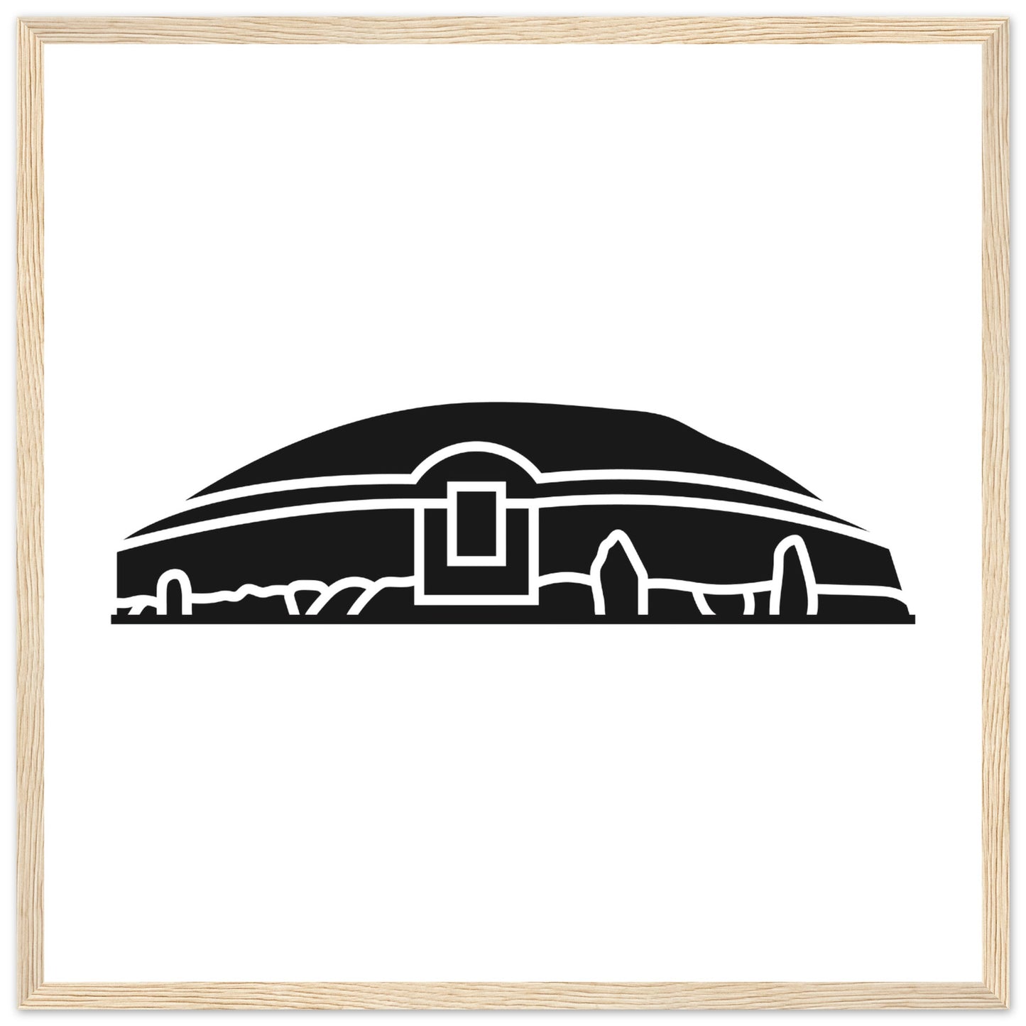 Moderner minimalistischer Newgrange-Illustrationsdruck