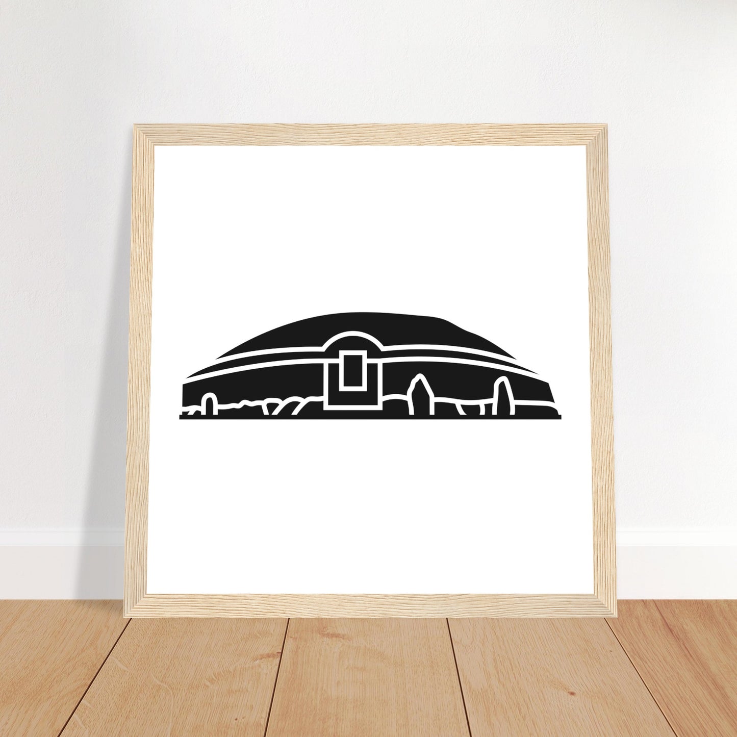Moderner minimalistischer Newgrange-Illustrationsdruck