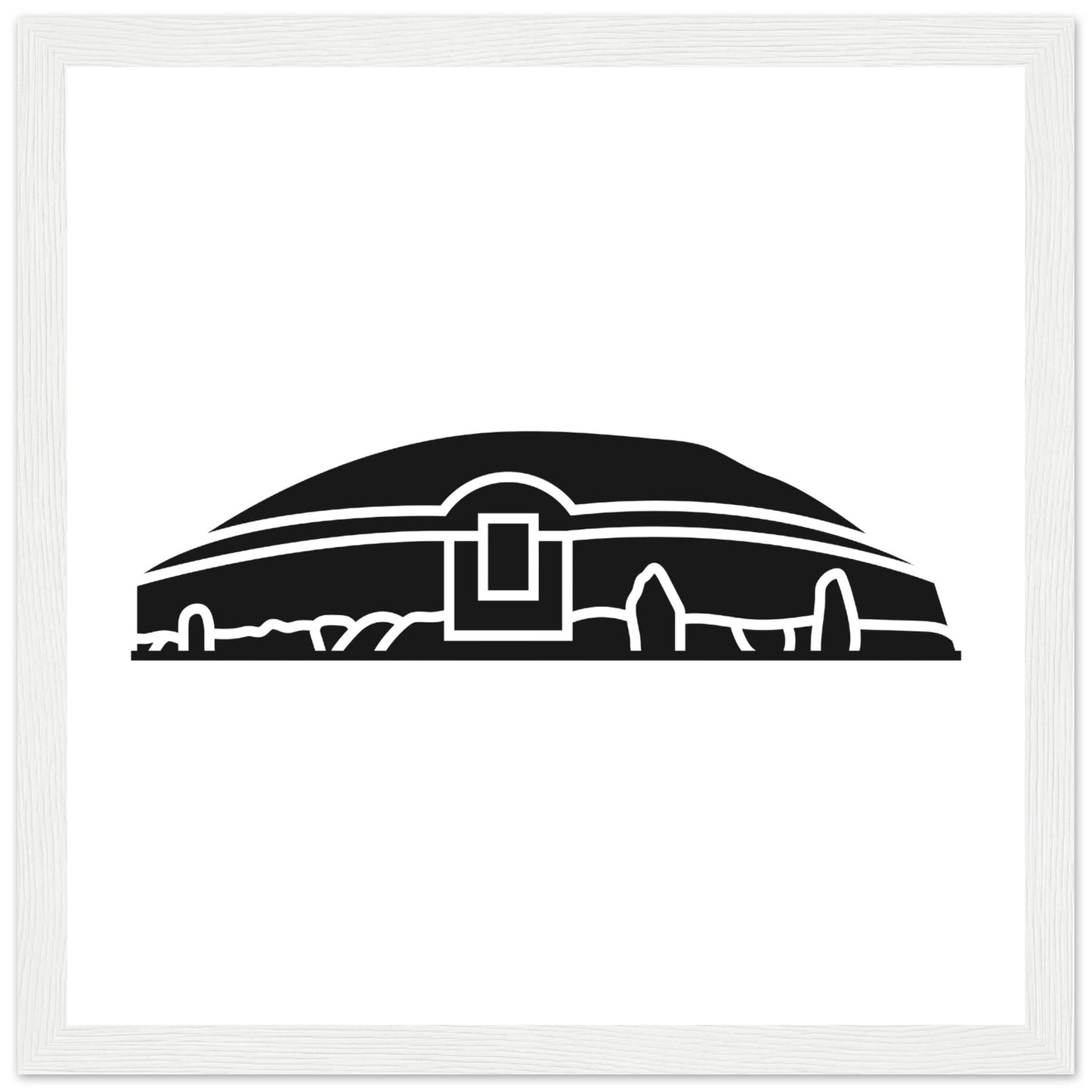 Moderner minimalistischer Newgrange-Illustrationsdruck