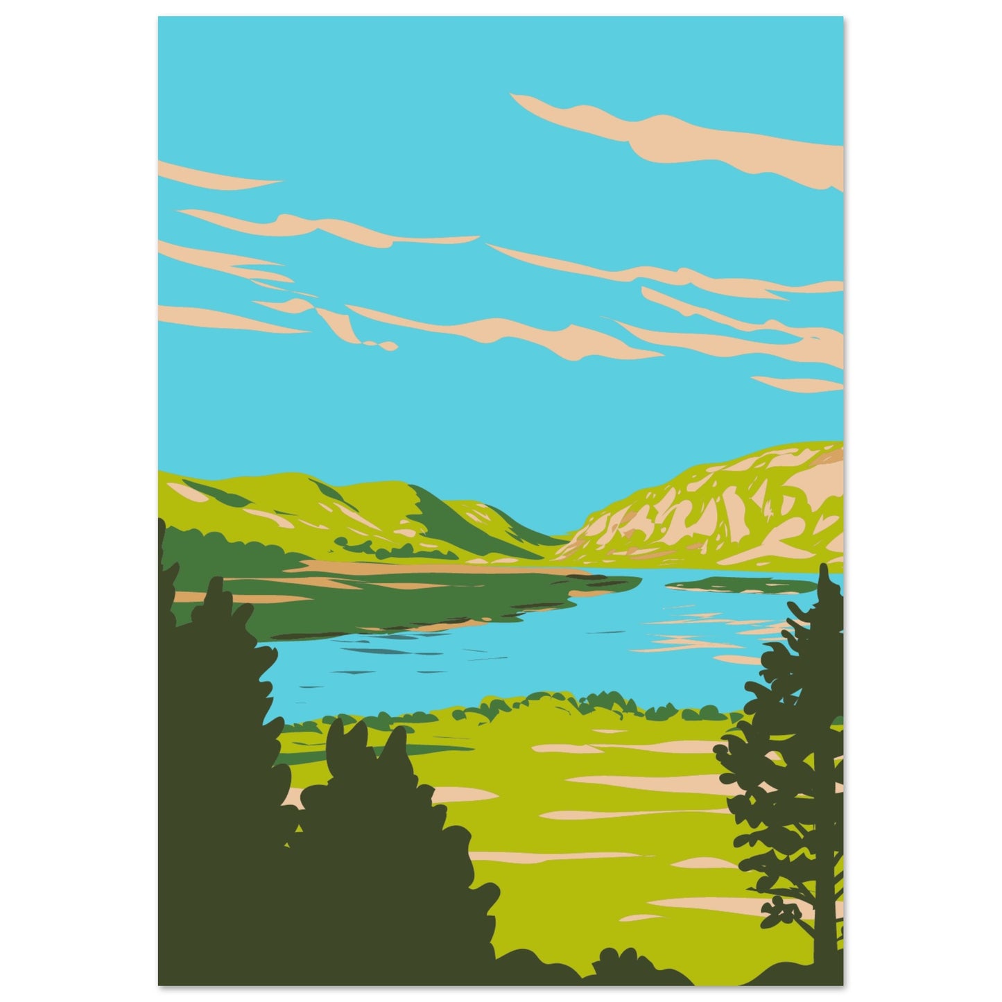 Gerahmter Druck des Glenveagh-Nationalparks