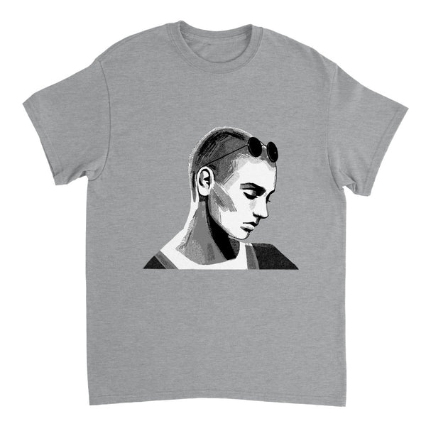 Sinead O'Connor Vintage Inspired T Shirt, Retro Music Tee celebrating the Irish singer and protest icon. Timeless artistry captured in this unisex tee, available in various sizes for fans.