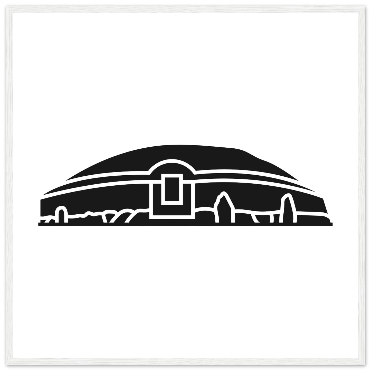 Moderner minimalistischer Newgrange-Illustrationsdruck