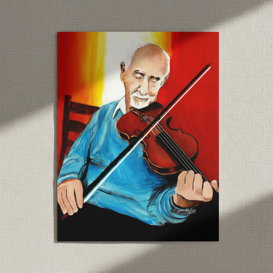 Polkas in the Parlour - Johnny Joe's Cushendall Framed Wall Art Print — in a room setting