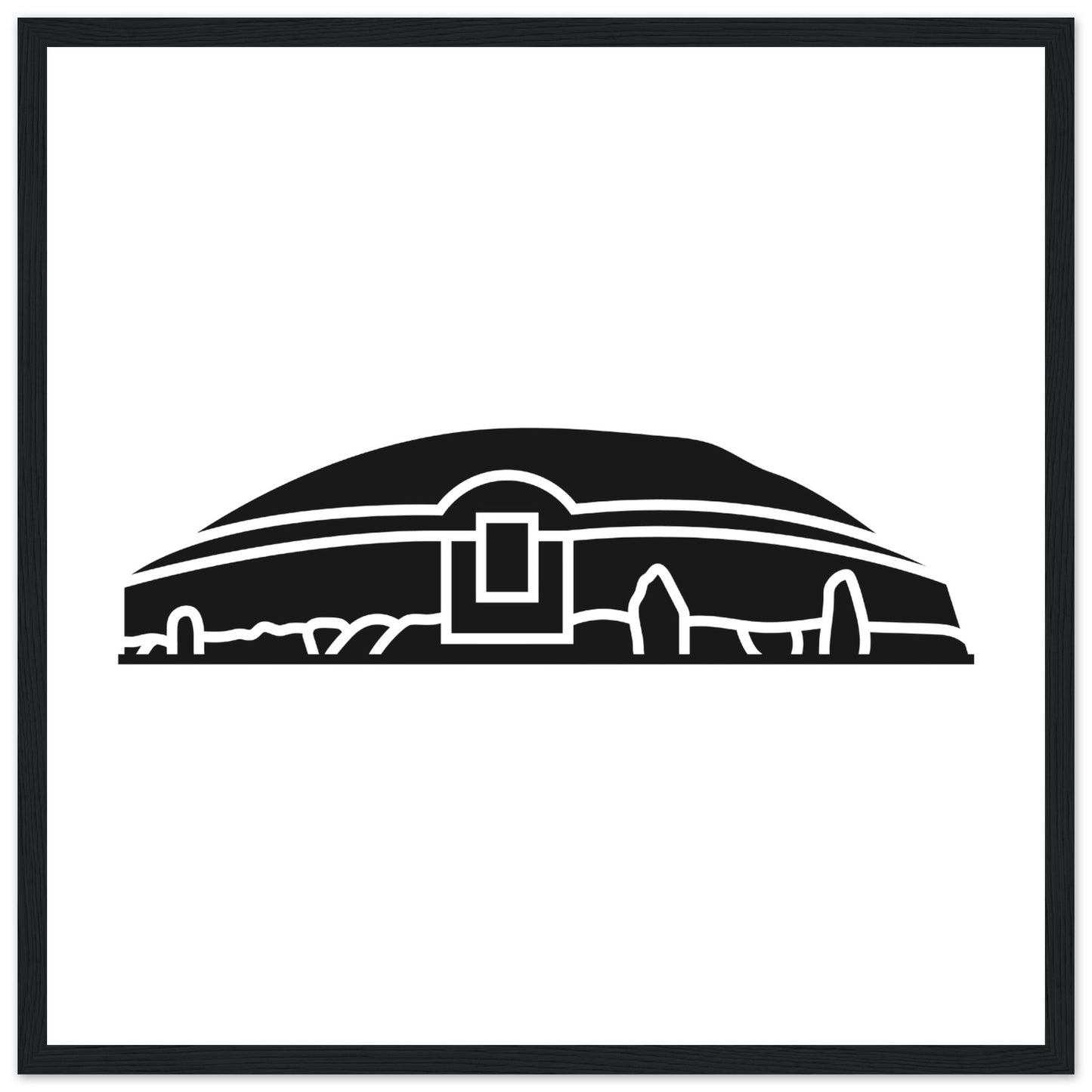 Moderner minimalistischer Newgrange-Illustrationsdruck