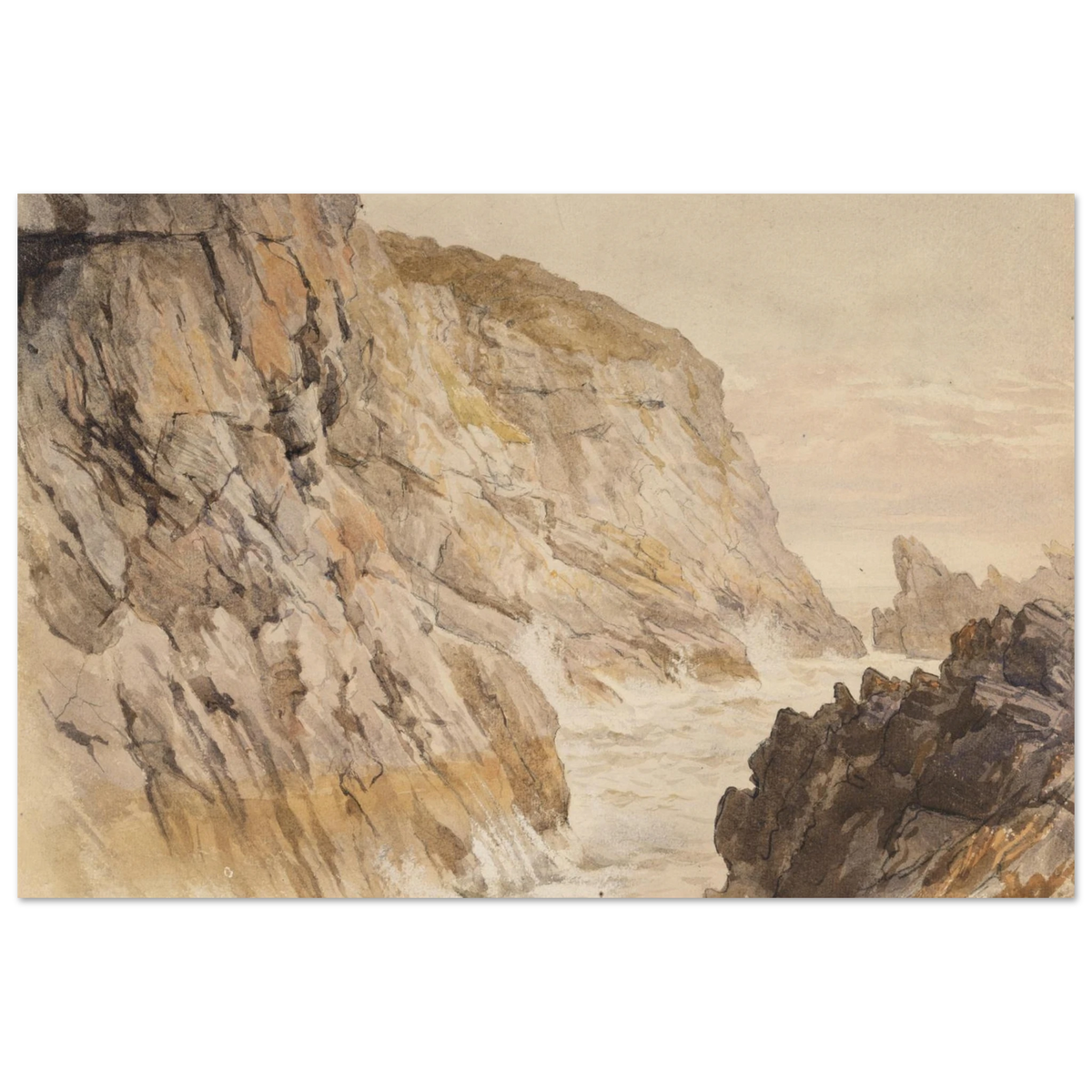 Cliffs at Howth – Frederic William Burton Print – view 8 | Buy Irish Art