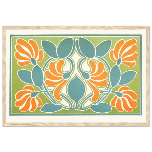 Harmonic Balance of Warm and Cold Colours by James Ward framed print in a natural oak frame