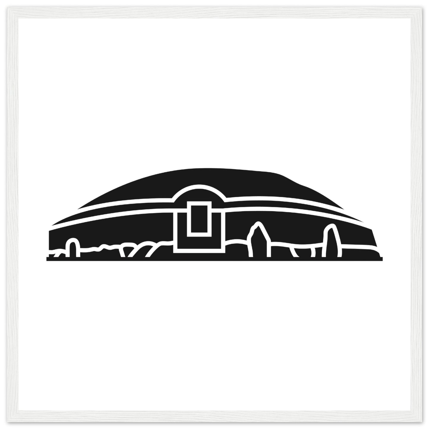 Moderner minimalistischer Newgrange-Illustrationsdruck