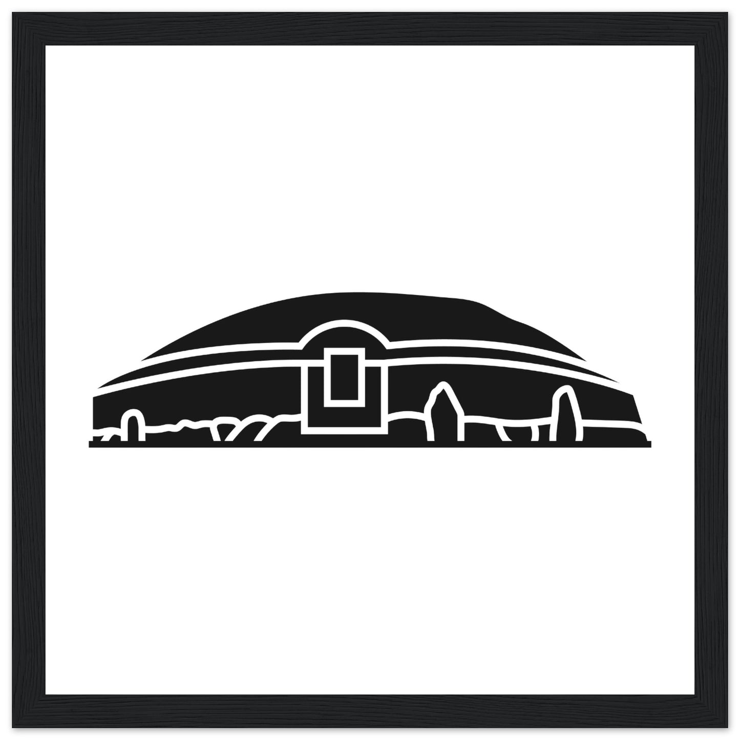Moderner minimalistischer Newgrange-Illustrationsdruck