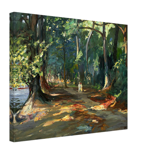 Side view of John Lavery’s The Path by the River, Maidenhead canvas art print with gallery-depth frame