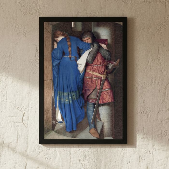 Print of The Meeting on the Turret Stairs by Frederic William Burton