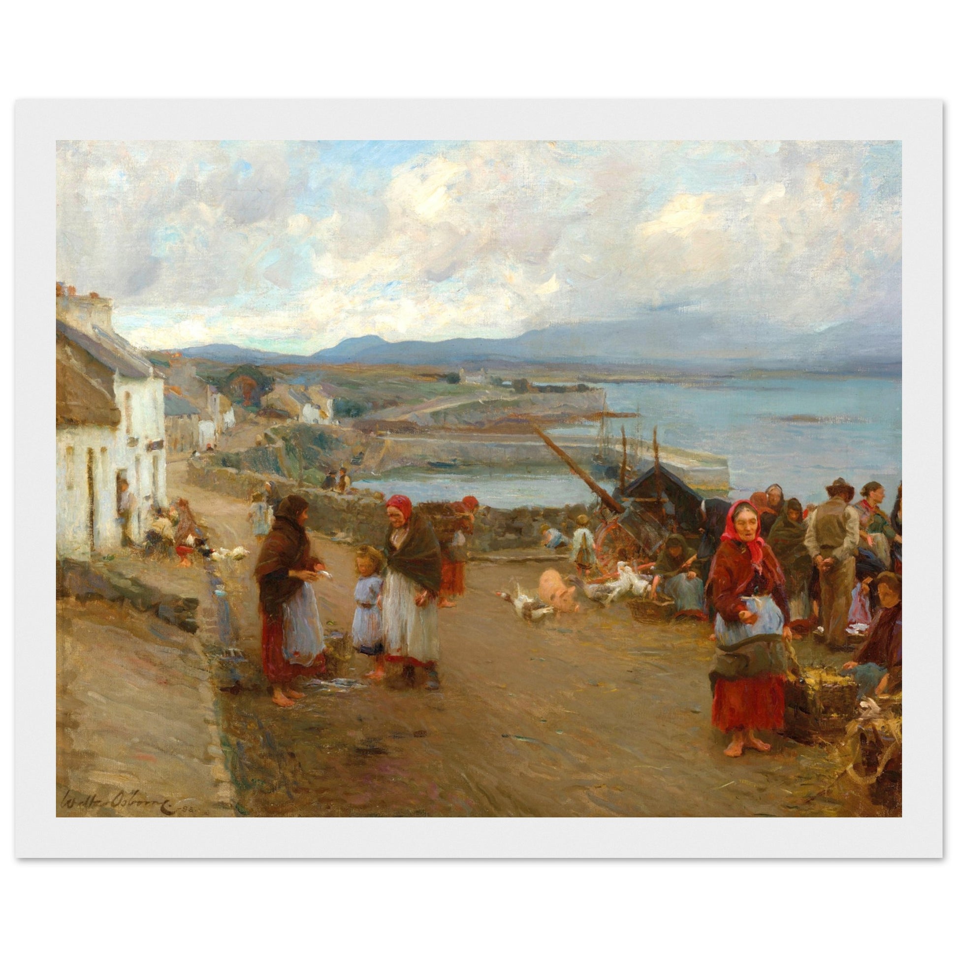 Life in Connemara, A Market Day – Walter Osborne Art Print 40x50 cm / 16x20″ – view 12 | Buy Irish Art