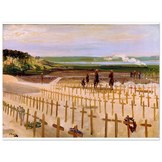 The Cemetery, Étaples (1919) by Sir John Lavery, unframed art print, 75x100 cm