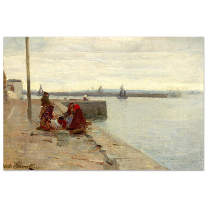 Women on a Galway Quayside by Irish Artist Walter Frederick Osborne Art Print – Irish wall art print | Buy Irish Art
