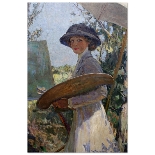 Mrs Lavery Sketching (1910) by Sir John Lavery, unframed art print, 30x45 cm