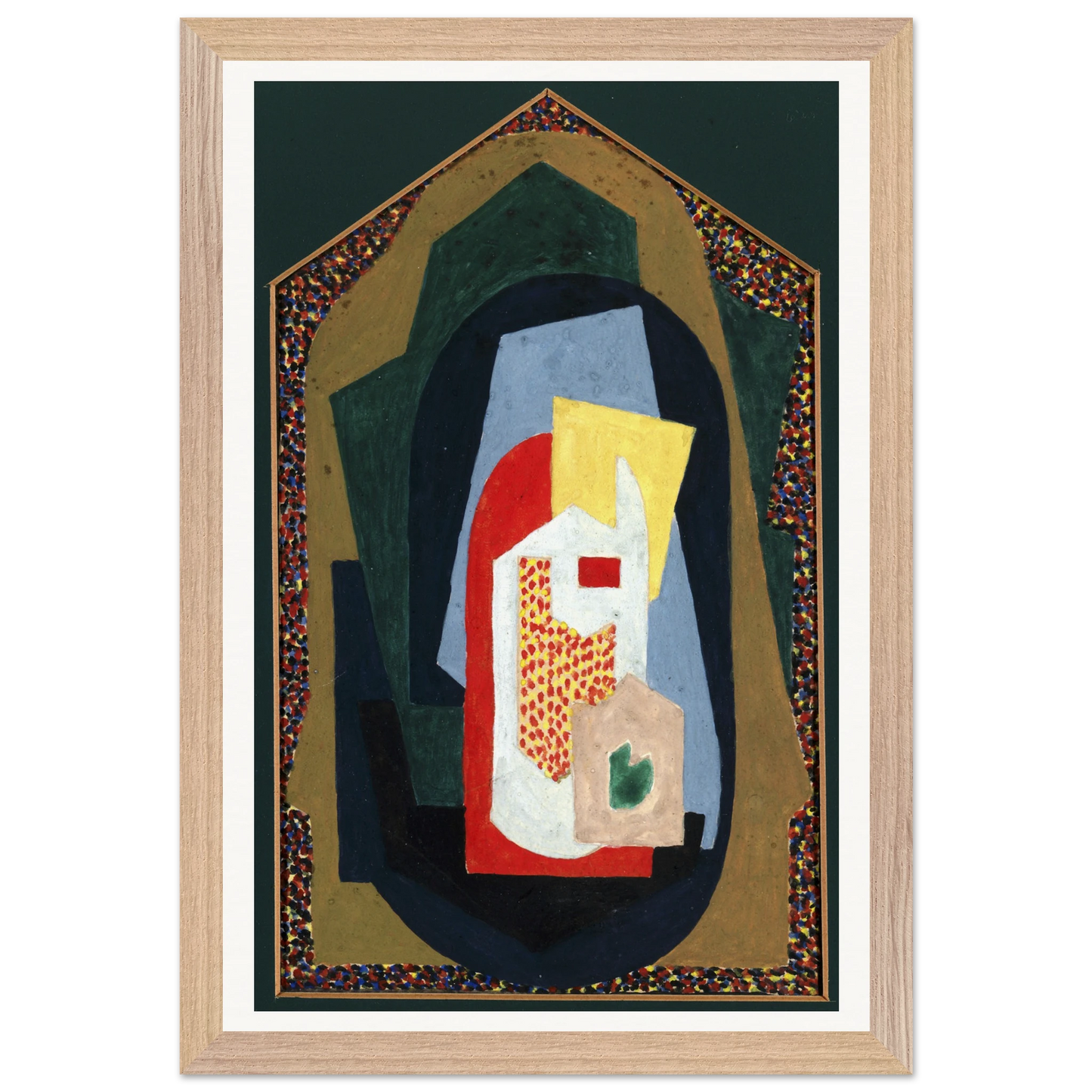 Decoration (1923) by Mainie Jellett - print in a black frame