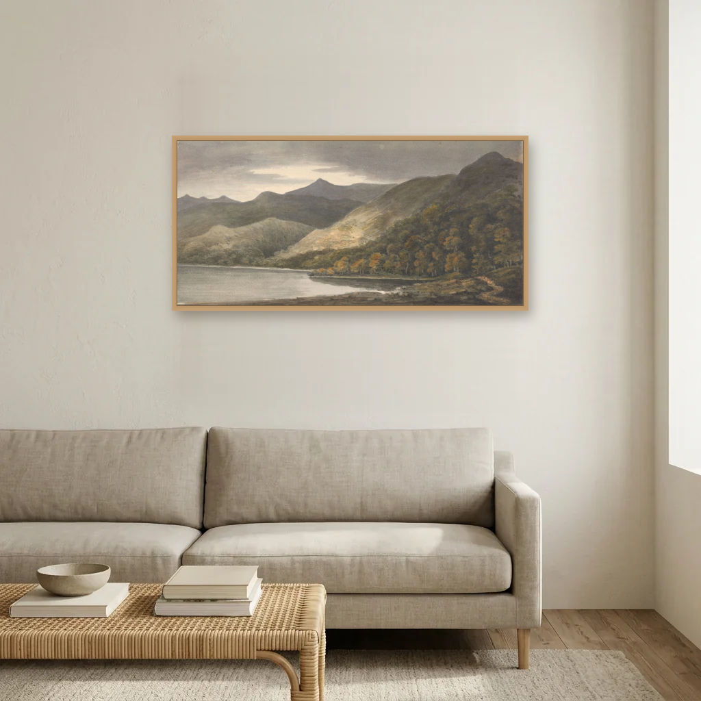 Killarney, Panoramic art print, framed and hung in a living room