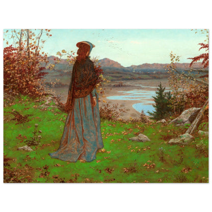 Woman in an Autumn Landscape – William J. Hennessy Irish Art Print – view 6 | Buy Irish Art