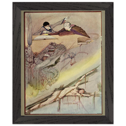 Harry Clarke Art Print – Poe’s Tales of Mystery (1923) – “Rending of Coffin” | Museum-Quality Framed Reproduction – view 7 | Buy Irish Art