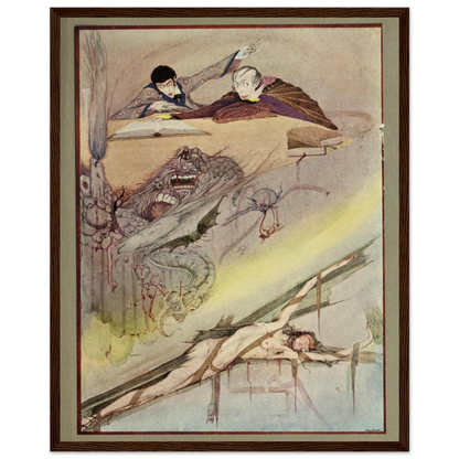 Harry Clarke Art Print – Poe’s Tales of Mystery (1923) – “Rending of Coffin” | Museum-Quality Framed Reproduction – view 13 | Buy Irish Art