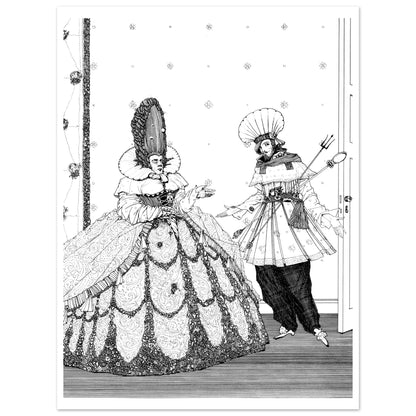 Charles Perrault Sleeping Beauty illustration by Harry Clarke, unframed print with white border