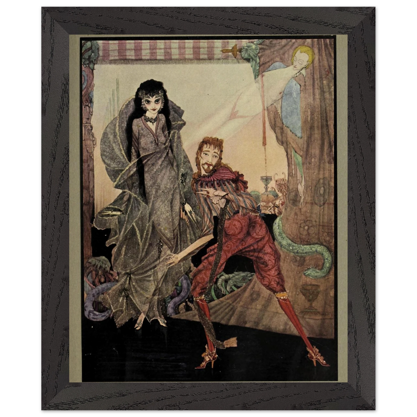 Harry Clarke Art Print – Poe’s Tales of Mystery (1923) – “Slowly Opened Eyes” | Museum-Quality Framed Reproduction – view 6 | Buy Irish Art