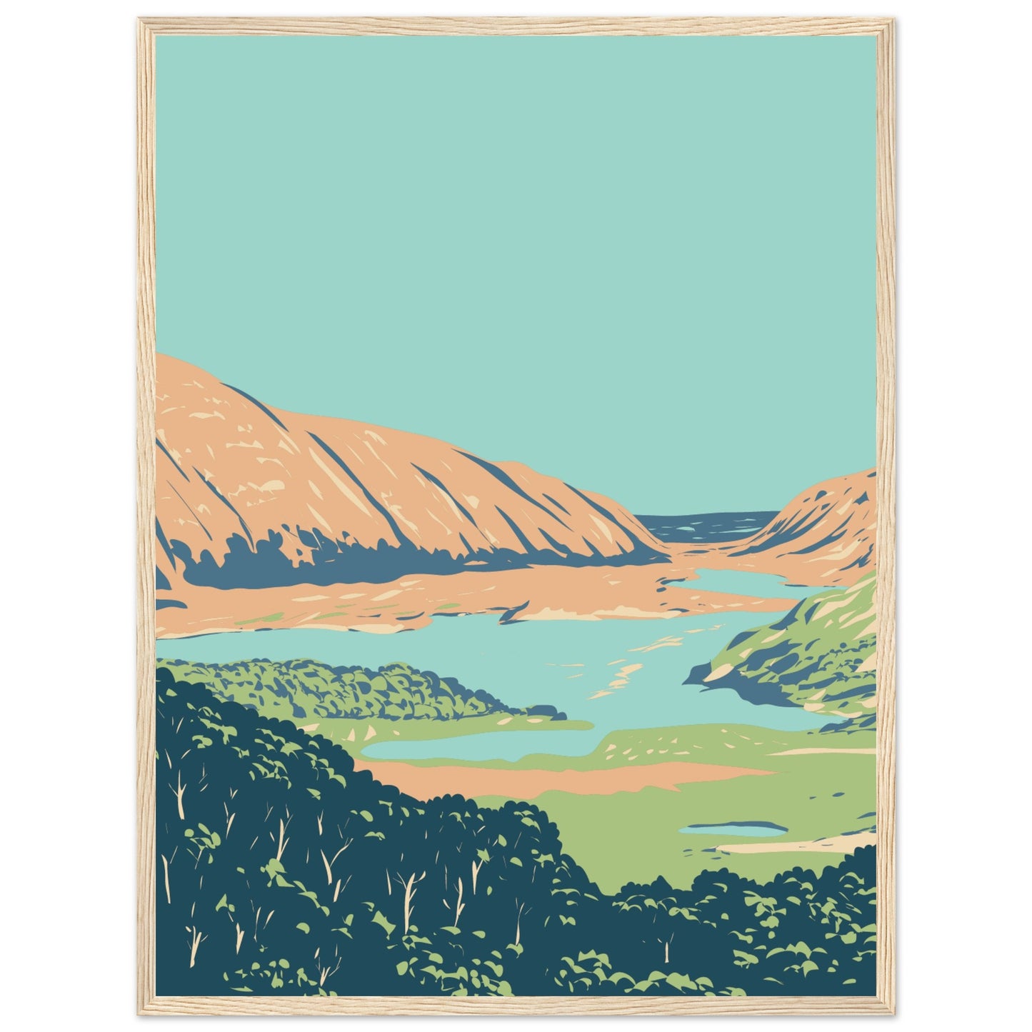 Killarney National Park County Kerry Ireland Framed Art Print – size comparison view | Buy Irish Art