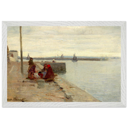 Women on a Galway Quayside by Irish Artist Walter Frederick Osborne Art Print – detail view | Buy Irish Art