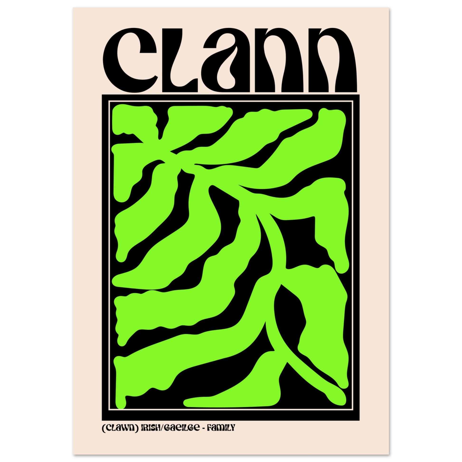 Clann – Irish Family Print | Gaelic Wall Art & Irish Home Decor – view 11 | Buy Irish Art