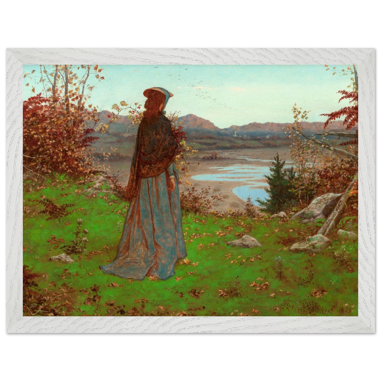 Woman in an Autumn Landscape – William J. Hennessy Irish Art Print – view 7 | Buy Irish Art