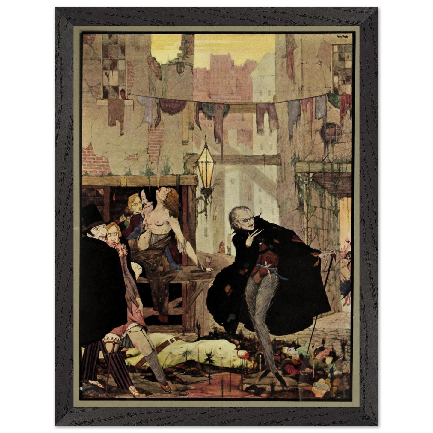 Harry Clarke Art Print – Poe’s Tales of Mystery (1923) – “Noisome Quarter” | Museum-Quality Framed Reproduction – view 8 | Buy Irish Art