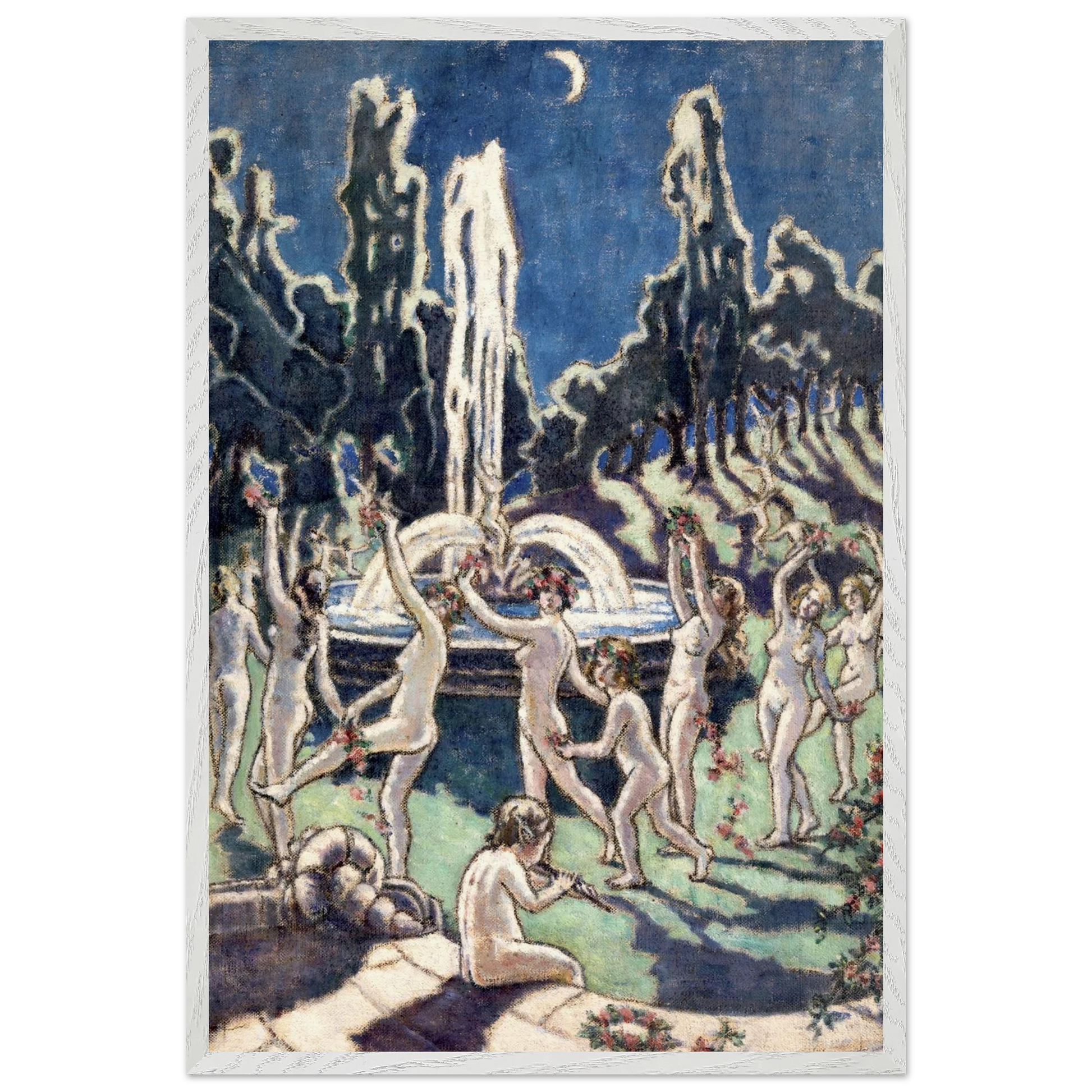 Nudes Dancing Round a Fountain by Mainie Jellett - large format Irish modernist print