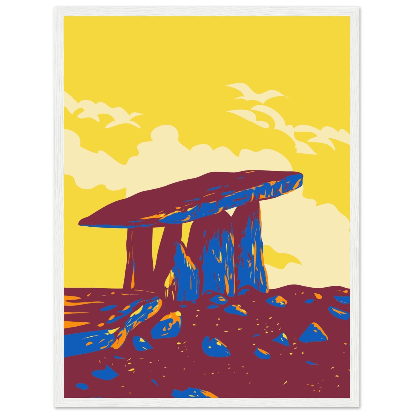 The Burren Poulnabrone Dolmen Framed Wall Art Print – size comparison view | Buy Irish Art