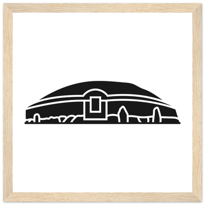 Moderner minimalistischer Newgrange-Illustrationsdruck