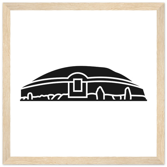Moderner minimalistischer Newgrange-Illustrationsdruck