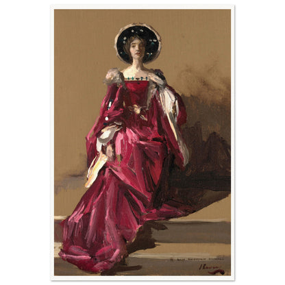Lady Gwendeline Spencer-Churchill in The Merchant of Venice by John Lavery, archival matte paper detail
