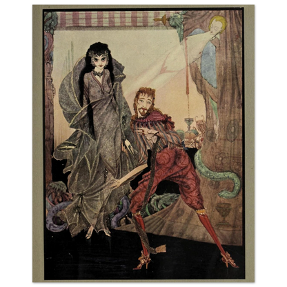Harry Clarke Art Print – Poe’s Tales of Mystery (1923) – “Slowly Opened Eyes” | Museum-Quality Framed Reproduction – Irish wall art print | Buy Irish Art