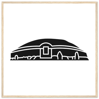 Moderner minimalistischer Newgrange-Illustrationsdruck