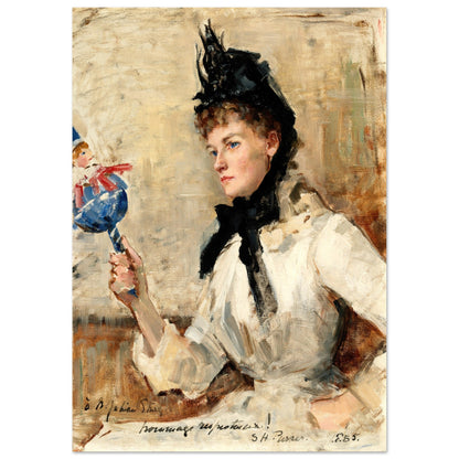 A Lady Holding a Rattle  by Irish Artist Sarah Purser Art Print – view 20 | Buy Irish Art