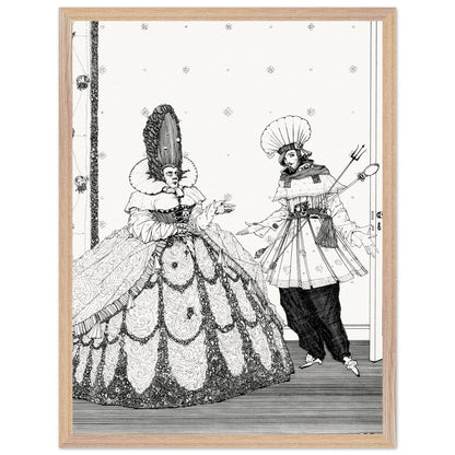 Charles Perrault Sleeping Beauty illustration by Harry Clarke in a pale wood frame