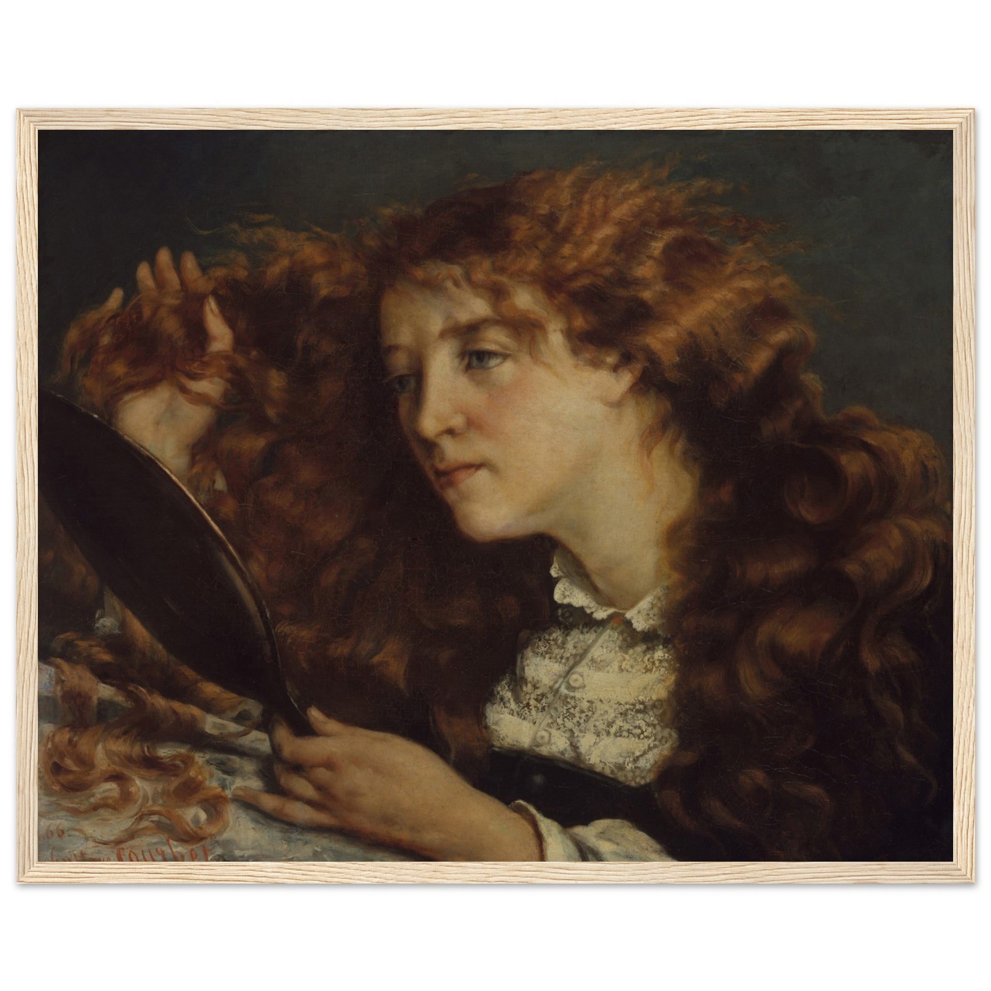 Jo, La Belle Irlandaise by Gustave Courbet (1865-66) 40x50 cm / 16x20″ – Irish gift | Buy Irish Art
