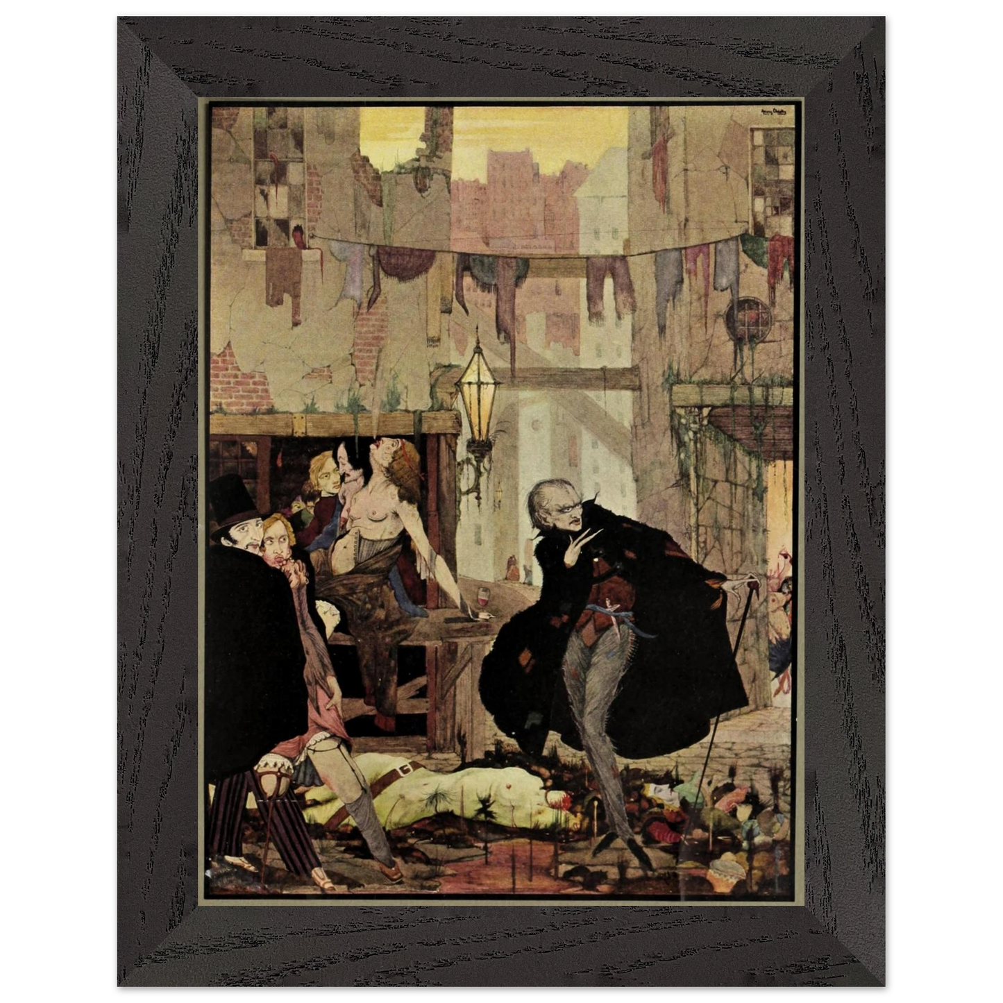 Harry Clarke Art Print – Poe’s Tales of Mystery (1923) – “Noisome Quarter” | Museum-Quality Framed Reproduction – view 7 | Buy Irish Art