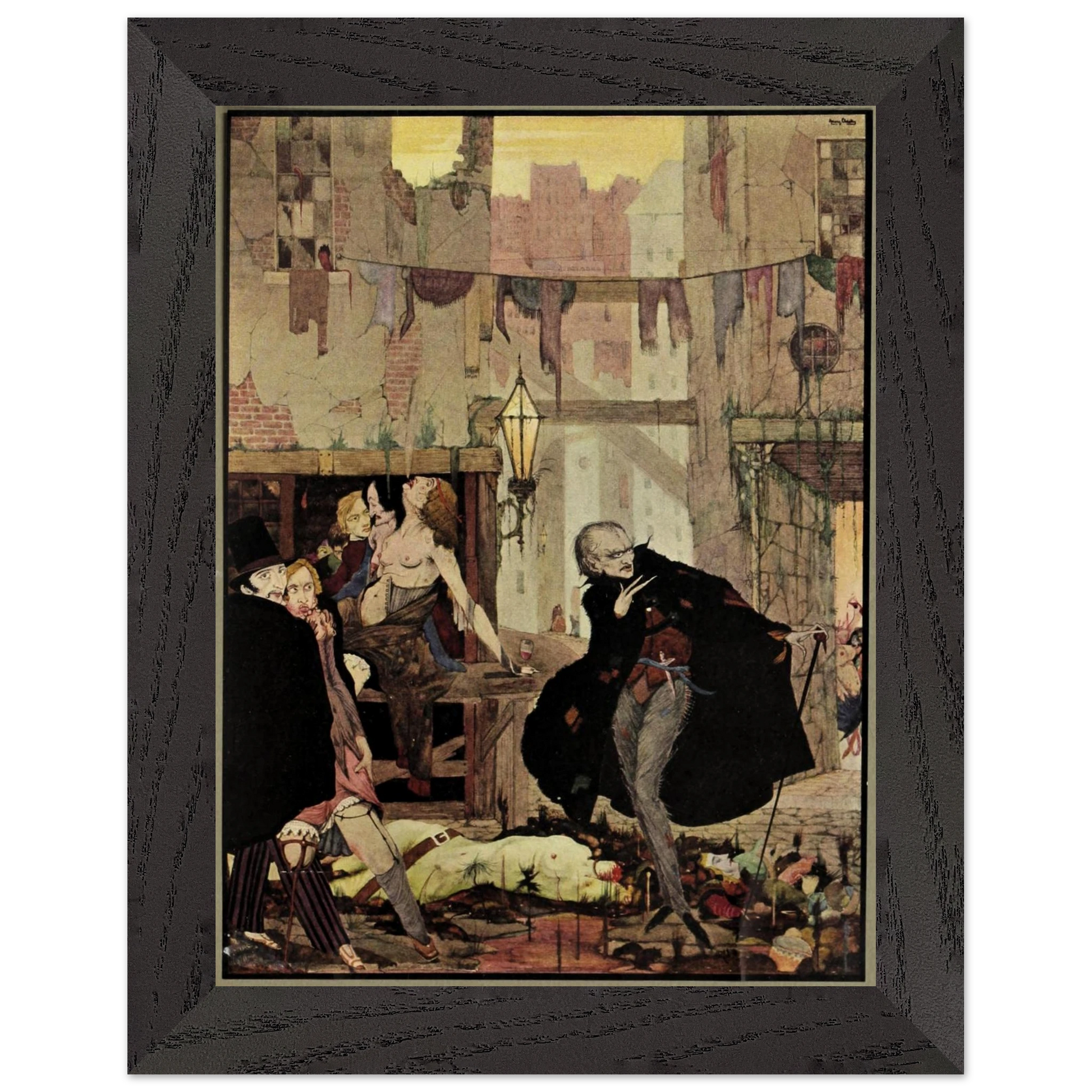 Harry Clarke Art Print – Poe’s Tales of Mystery (1923) – “Noisome Quarter” | Museum-Quality Framed Reproduction – view 7 | Buy Irish Art