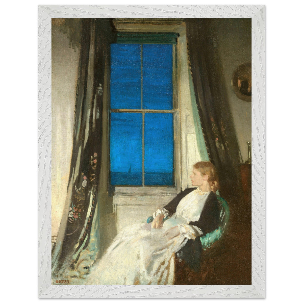 Night by William Orpen, framed print in a white frame