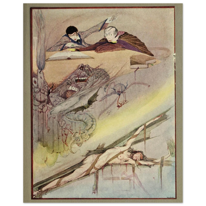 Harry Clarke Art Print – Poe’s Tales of Mystery (1923) – “Rending of Coffin” | Museum-Quality Framed Reproduction – Irish wall art print | Buy Irish Art
